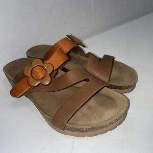 BIONATURA Gorpcore Nature Boho Floral Cork Leather Italy Handmade Platform Shoes